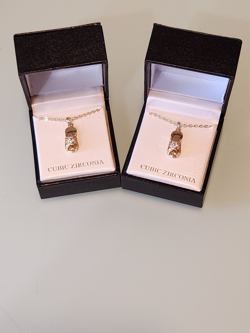 Cubic Zirconia Gold-Tone Women’s Pendant Sandal Necklace